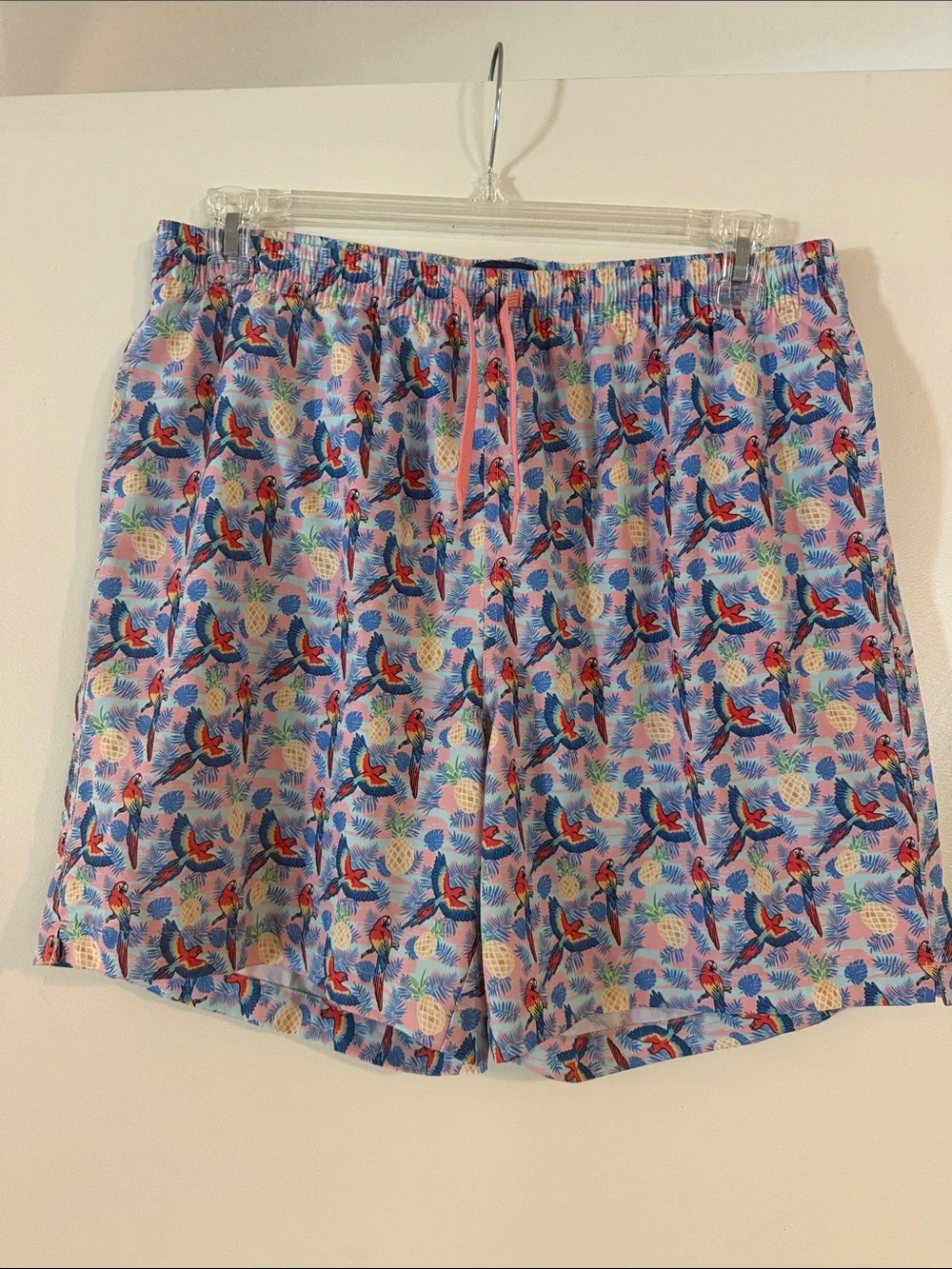 BURLEBO Men’s Swim Trunks - Blue, Pink, Red